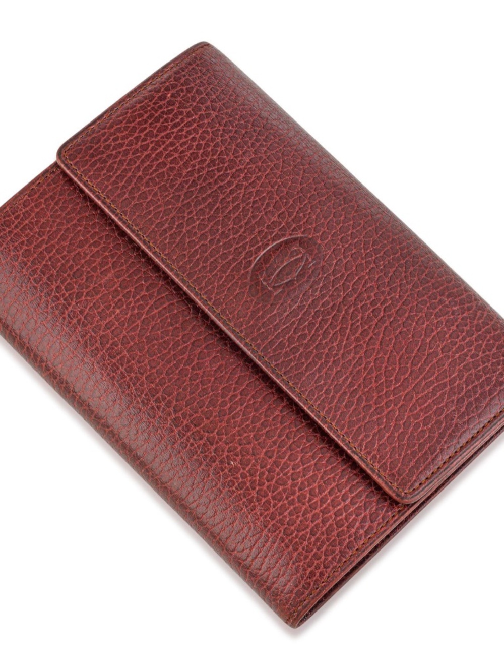 Cartier Must De Cartier Wallet Grained Calf Leather, Burgundy color